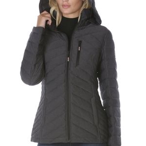 Nautica Hooded Stretch Packable Puffer Coat